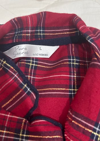 LC Waikiki Kırmızı Ekose Desenli Kadın Pijama Takımı