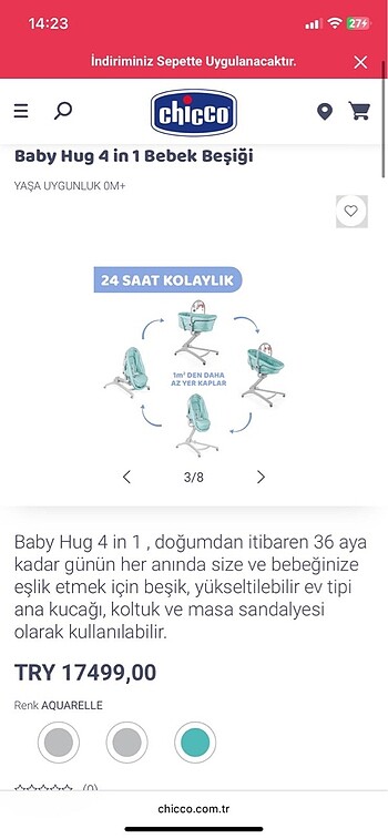 Chicco Chicco anne yanı mama sandalyesi
