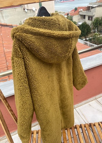 Dilvin Kahverengi Uzun Peluş Kadın Kaban