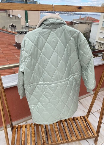 38 Beden Beli Kemerli Midi Kadın mont