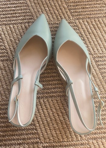 Diğer Yeşil Stiletto Topuklu Kadın Babet