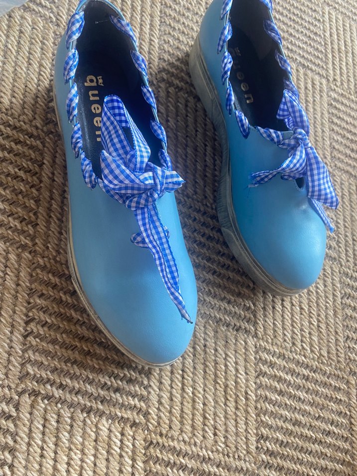 Mavi Fiyonklu Kadın Dolgu Topuklu Espadril - Görsel 3