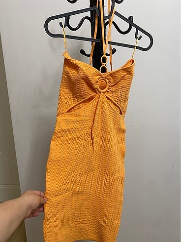 Bershka Bershka turuncu yazlık elbise