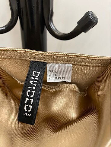 s Beden H&M bronze rengi mini elbise
