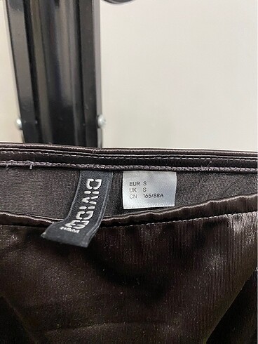 H&M Koyu kahve midi kenarlardan büzgülü elbise