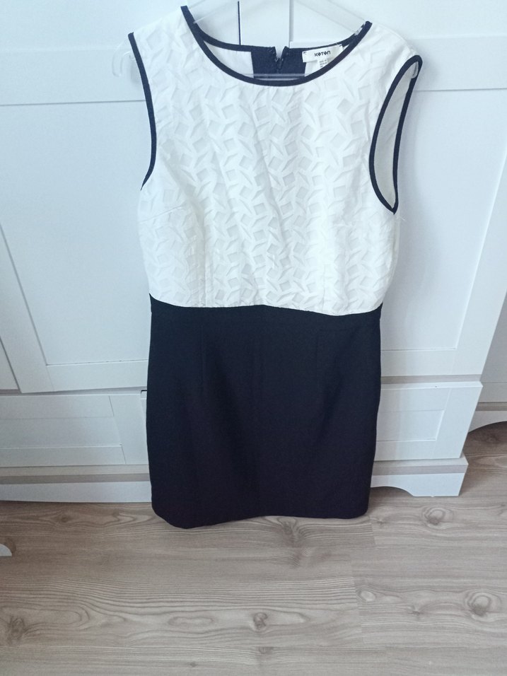 V Yaka Kolsuz midi elbise - Görsel 2