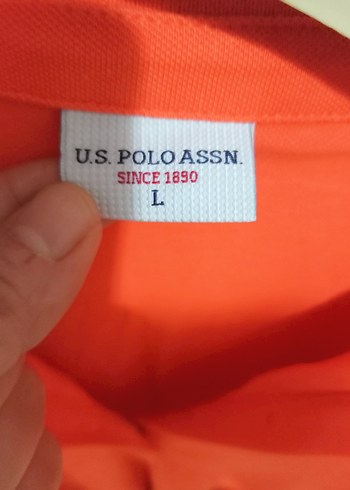 l Beden Turuncu Kısa Kollu Polo Yaka Kadın elbise