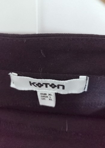 Koton Kemer Detaylı Siyah Midi Kalem Etek
