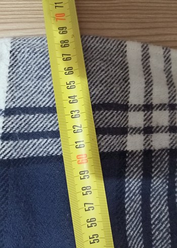 xl Beden Gri Ekose Desenli Kadın Gömlek