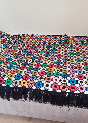 el emeği motifli yatak örtüsü, çeyizlik - Görsel 5