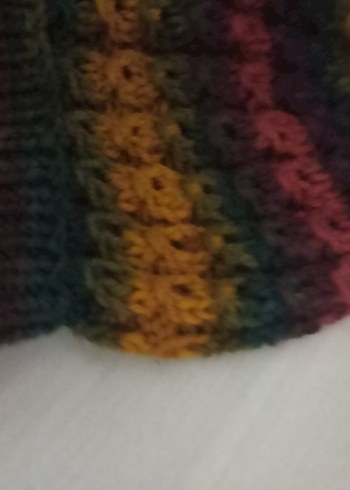 Renkli Örgü Kadın Bere - Görsel 3