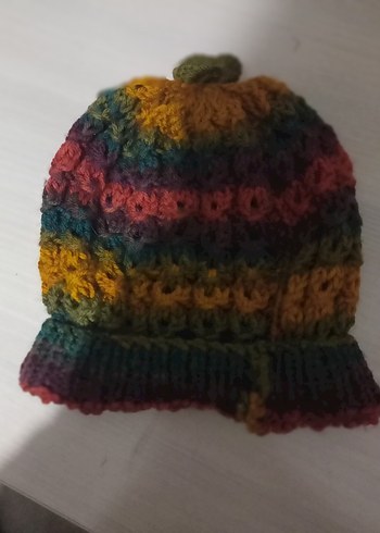 Renkli Örgü Kadın Bere - Görsel 5