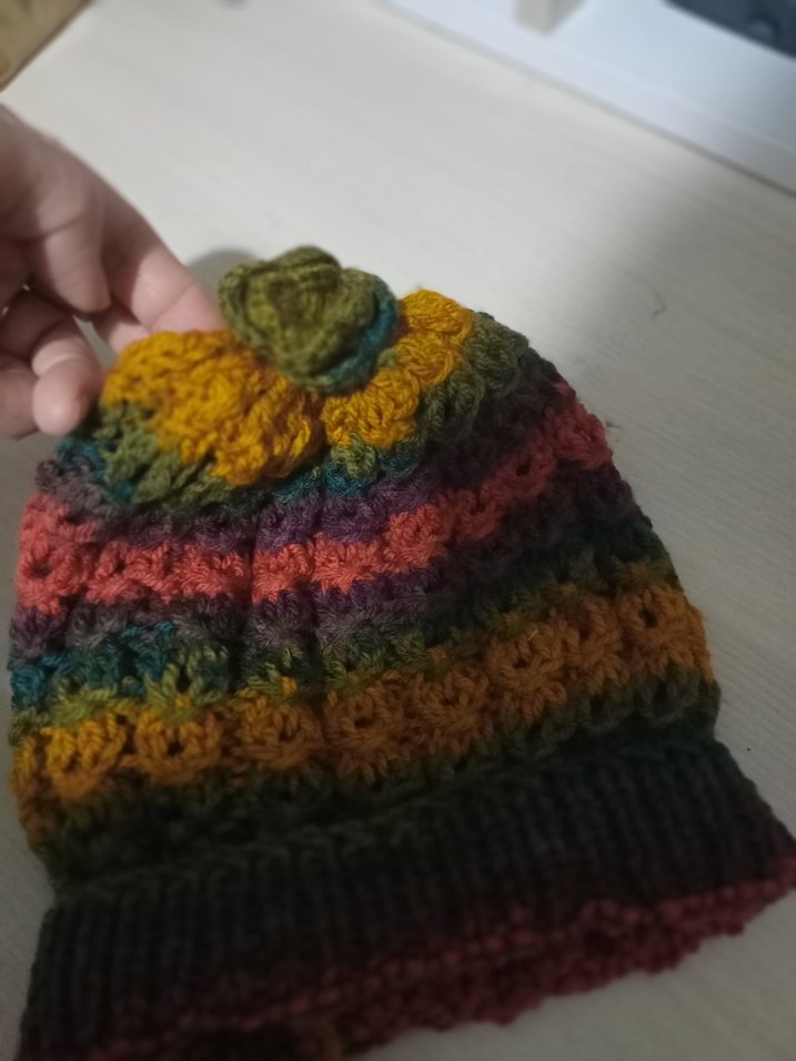 Renkli Örgü Kadın Bere - Görsel 2