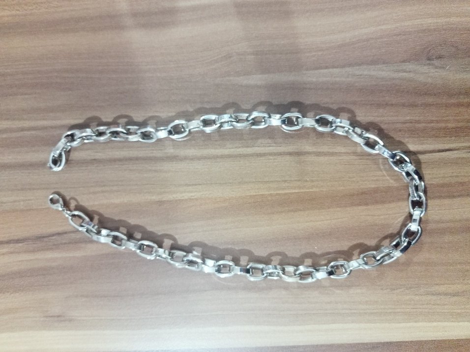 Kadın Gri Zincir Detaylı Biker El Zinciri - Görsel 2