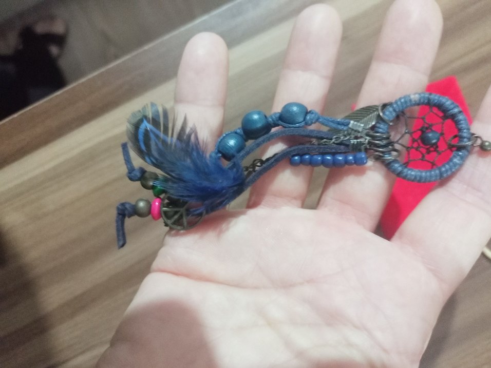 Mavi Bohem Püsküllü küpe - Görsel 2