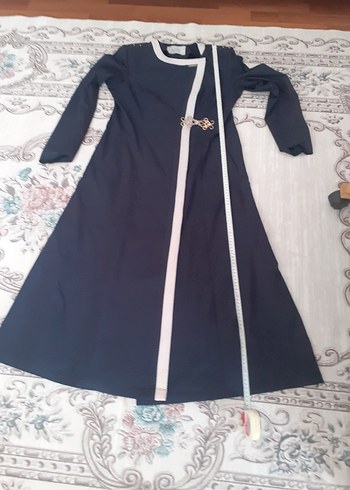 Uzun Düğmeli Kadın Gri Mor Overcoat - Görsel 8