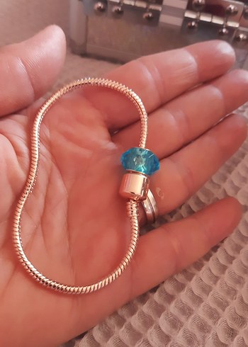 pandora tarzı rose renk bileklik 19cm