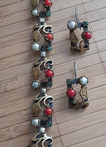 925 ayar yüzük kolye küpe set