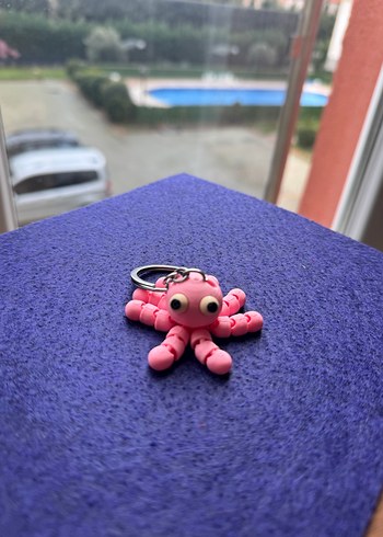 Renkli Ahtapot Figürlü Anahtarlık - Görsel 3