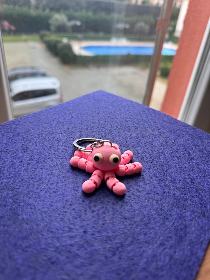 Renkli Ahtapot Figürlü Anahtarlık - Görsel 3