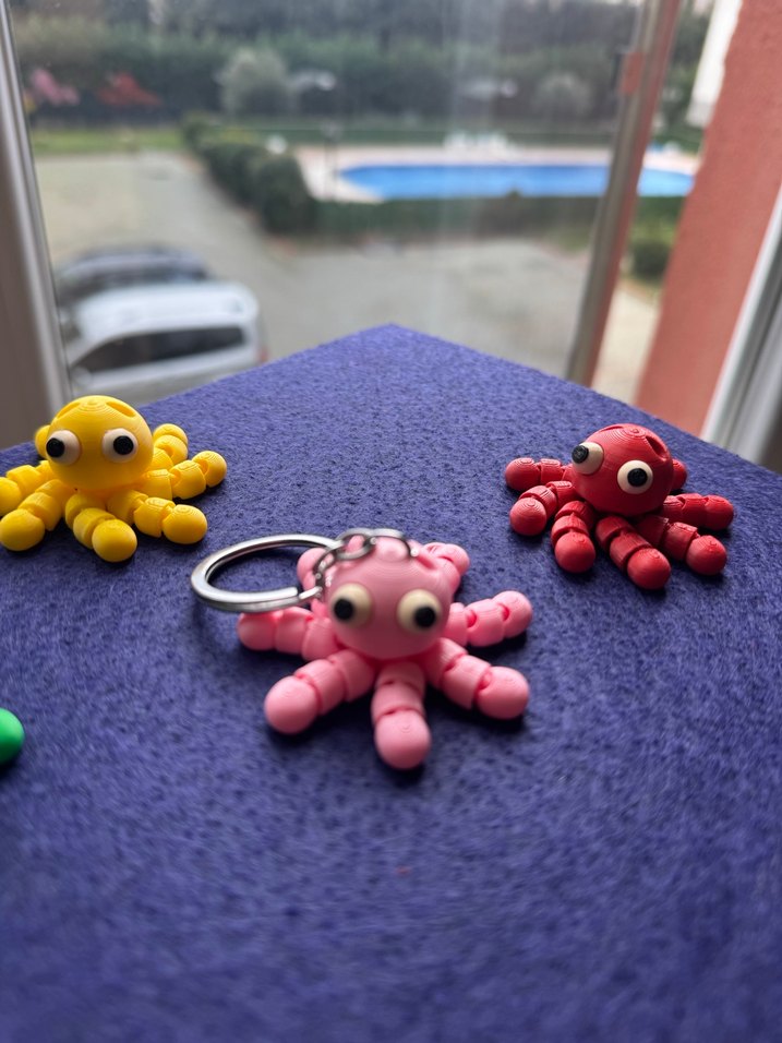 Renkli Ahtapot Figürlü Anahtarlık - Görsel 5