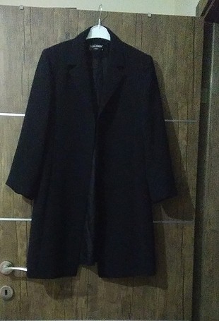 Siyah uzun blazer ceket