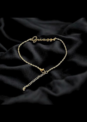 Guess Luxury Altın Rengi Zincir Detaylı Bileklik Gold Çelik