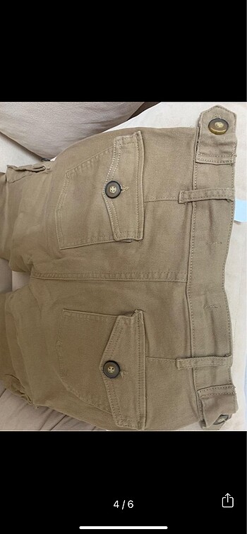 s Beden camel Renk Bershka model Kargo model Pantolon likralı