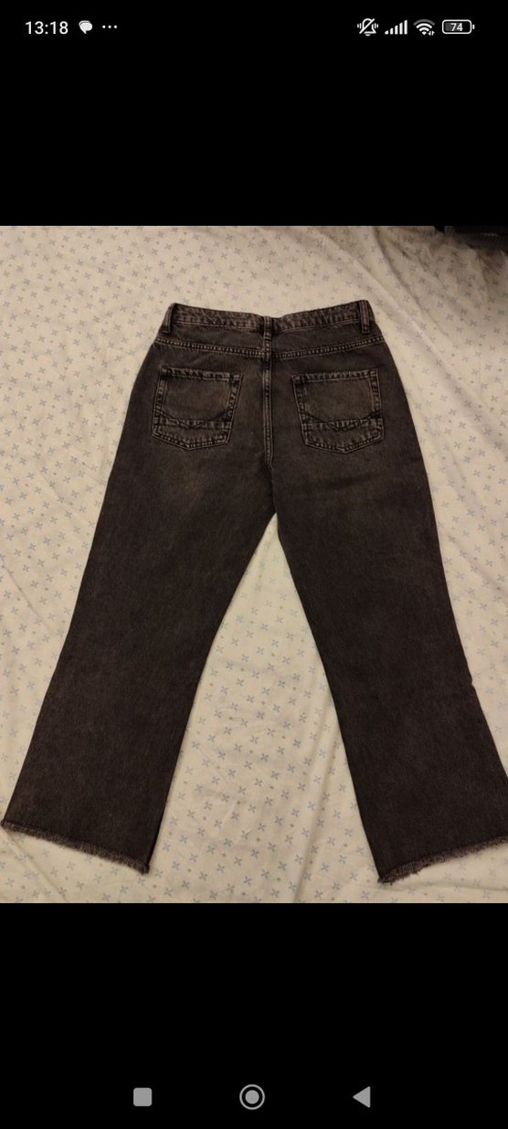 bilekte İspanyol paça kot pantolon Jean - Görsel 3