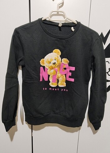 Siyah kalın sweatshirt 