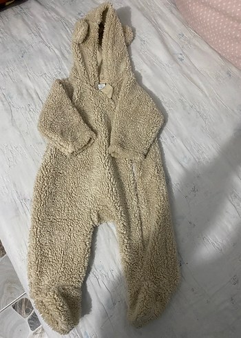 Kürklü Kapüşonlu Bebek Tulumu - Görsel 3