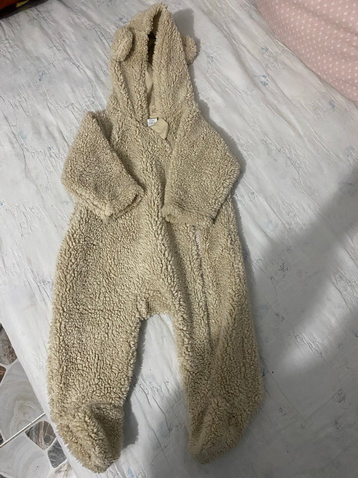 Kürklü Kapüşonlu Bebek Tulumu - Görsel 3