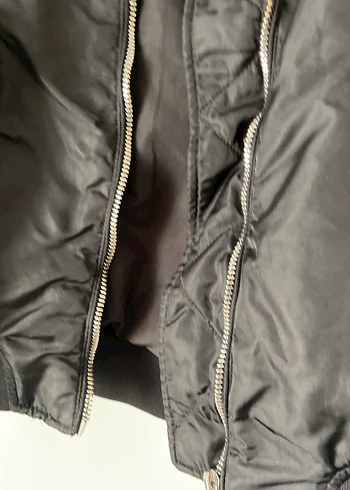 s Beden siyah Renk Siyah Fermuarlı Kadın Street Wear Ceket