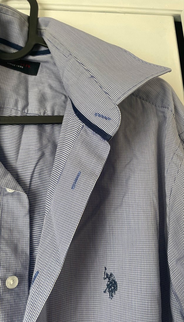 Gri Keten Erkek Gömlek Uzun Kollu - Görsel 4