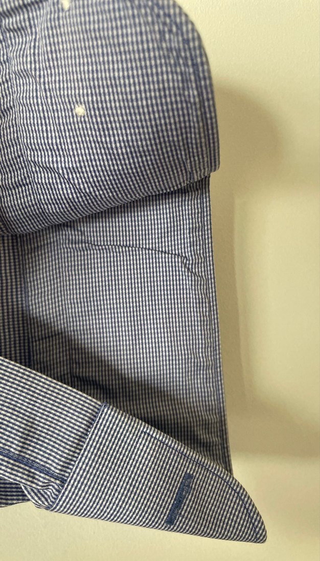 Gri Keten Erkek Gömlek Uzun Kollu - Görsel 5