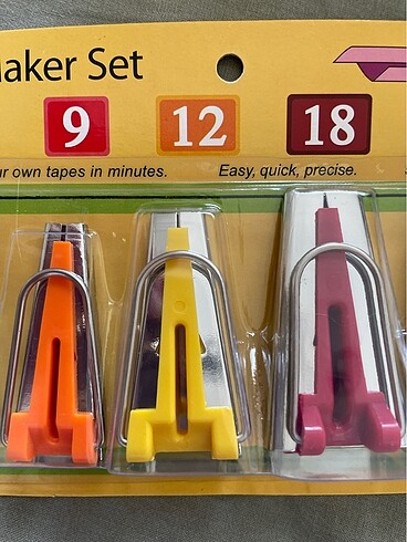 Beden çeşitli Renk Biye kıvırma aparatı 5li