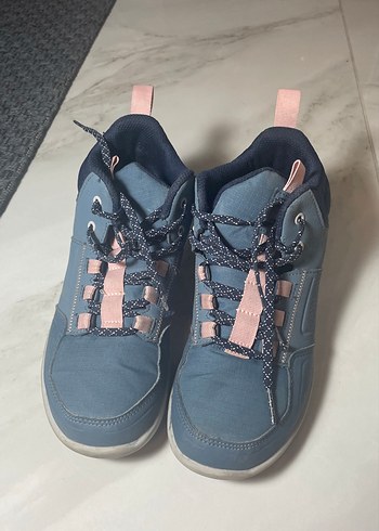 Kızlar için Bağcıklı Denim Spor Ayakkabı - Görsel 2