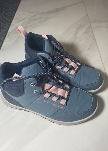 Kızlar için Bağcıklı Denim Spor Ayakkabı - Görsel 4