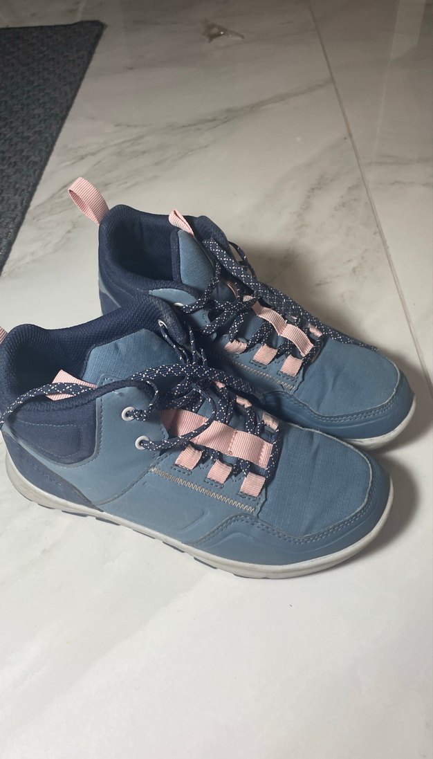 Kızlar için Bağcıklı Denim Spor Ayakkabı - Görsel 4