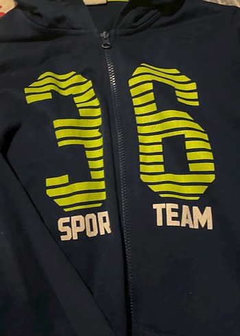 Erkek Çocuk Lacivert Kapüşonlu Fermuarlı Sweatshirt - Görsel 10