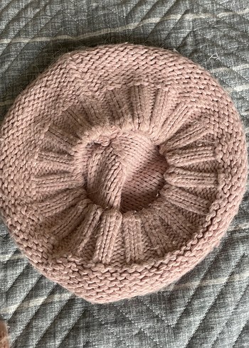 Pembe ve Mor Örgü Çocuk Bere ve Atkı Seti - Görsel 6