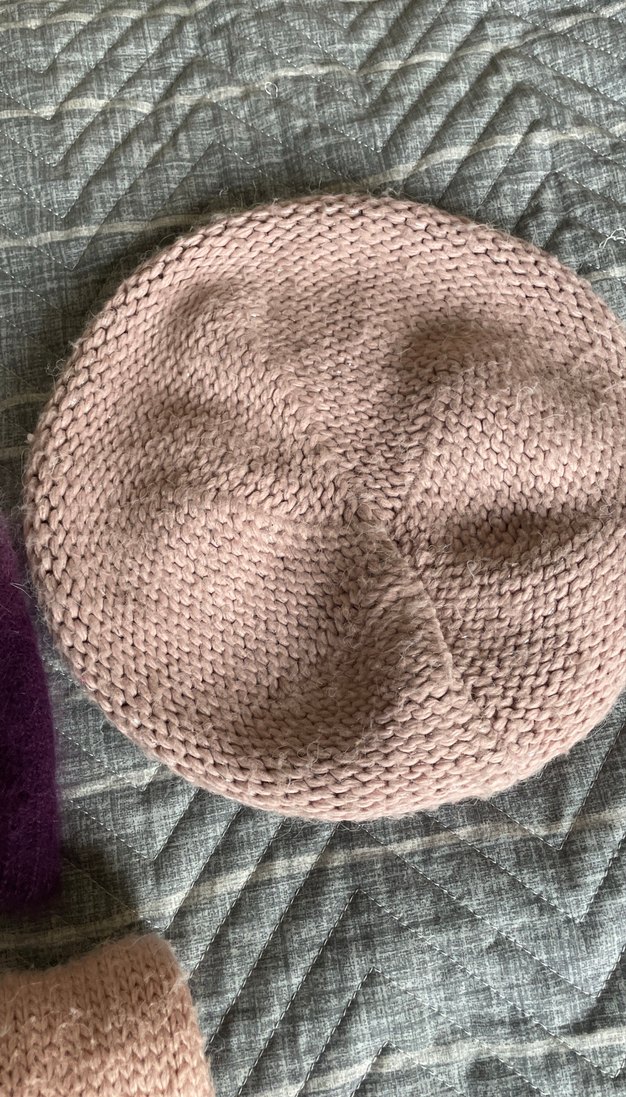 Pembe ve Mor Örgü Çocuk Bere ve Atkı Seti - Görsel 5