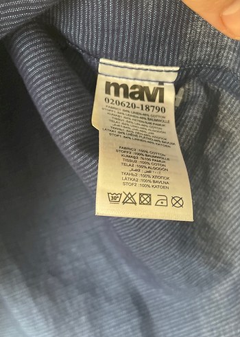 Lacivert Erkek Keten Gömlek - Görsel 9