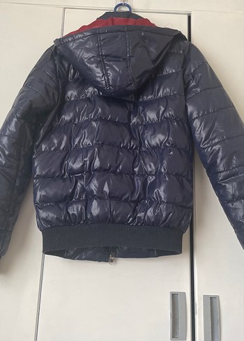 Koyu Mavi Fermuarlı Kadın Kışlık Mont - Görsel 8