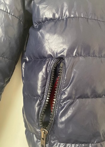 Koyu Mavi Fermuarlı Kadın Kışlık Mont - Görsel 2