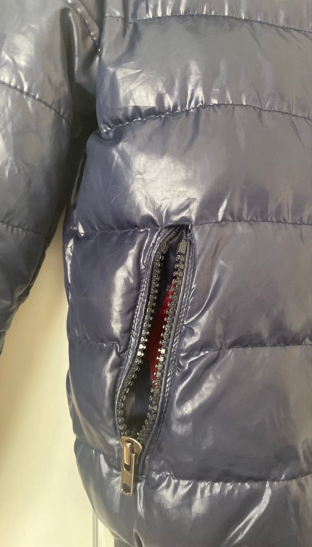 Koyu Mavi Fermuarlı Kadın Kışlık Mont - Görsel 2