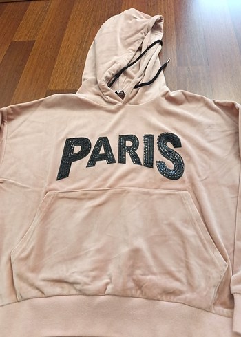 Twist Twist Kapüşonlu Paris Baskılı Sweatshirt