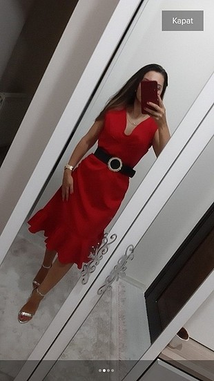 kirmizi elbise