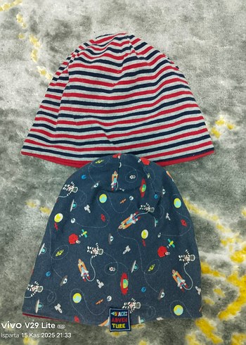 Renkli Desenli Erkek Bere Seti - Görsel 2