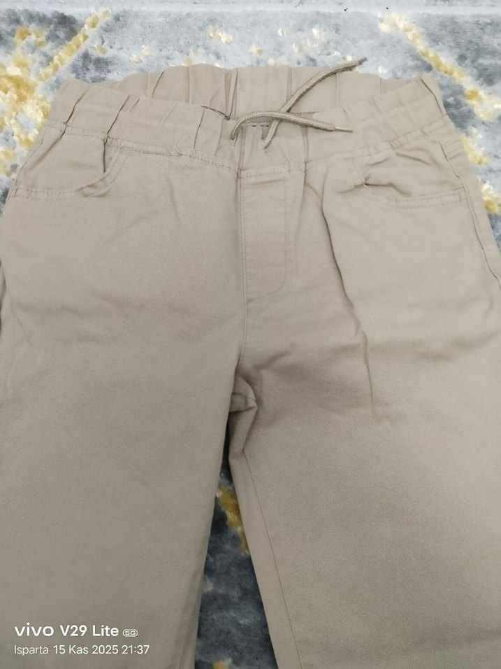 Bej Kemerli  Kumaş Pantolon - Görsel 4